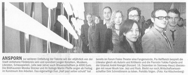 Förderpreis der Landeshauptstadt Düsseldorf_NRZ_12.12.2007