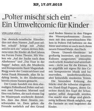 Polter mischt sich ein_Rheinische Post_17.07.2013
