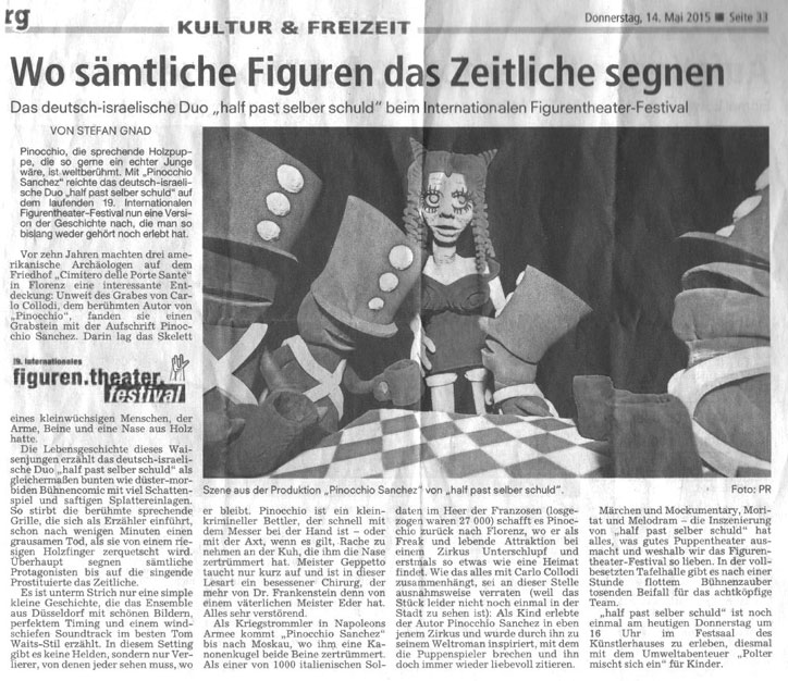 Pinocchio Sanchez_Nürnberger Nachrichten_14.05.2015