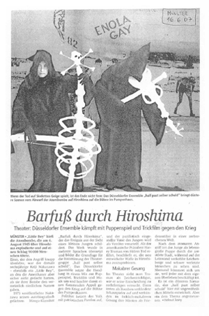 Barfuss durch Hiroshima_Münstersche Zeitung_16.06.2007